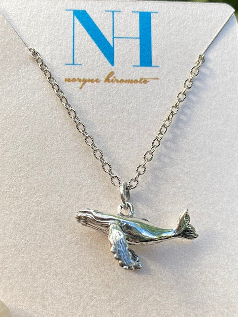 Baby Humpback Whale Pendant in Sterling Silver