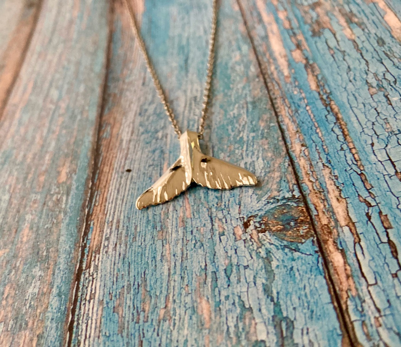 Humpback Whale Tail Pendant in Sterling Silver