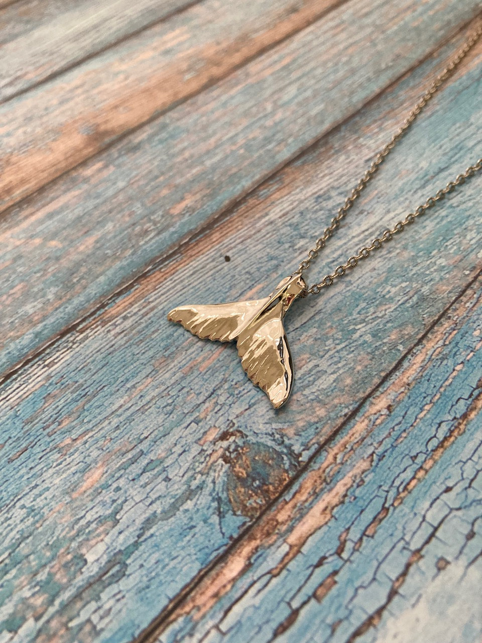 Humpback Whale Tail Pendant in Sterling Silver