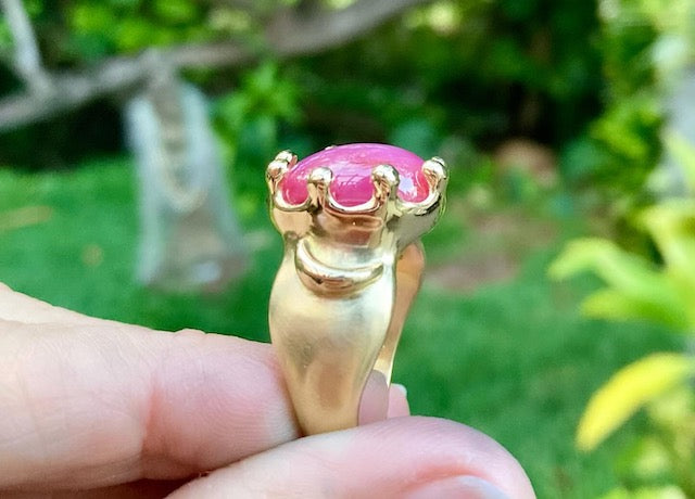 Star Sapphire Goddess Ring