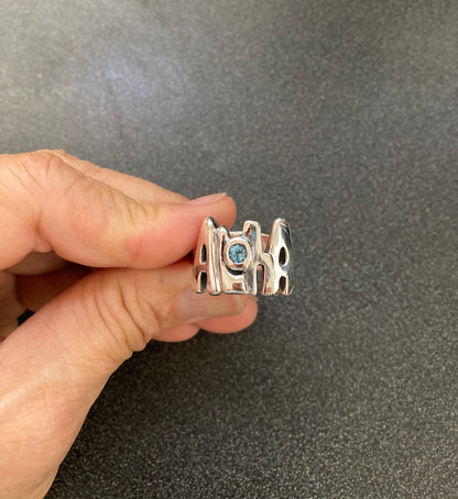 ALOHA Ring with Topaz