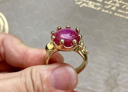 Star Sapphire Goddess Ring