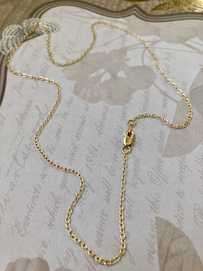 18k Gold Cable Chain 18"