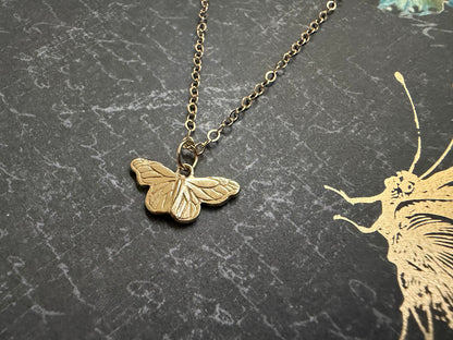 Monarch Butterfly Pendant in 18k Gold