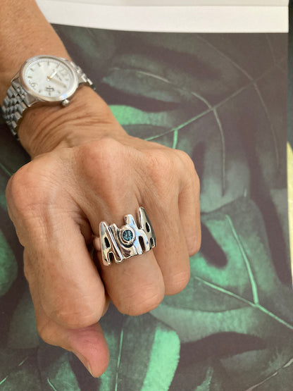 ALOHA Ring with Topaz
