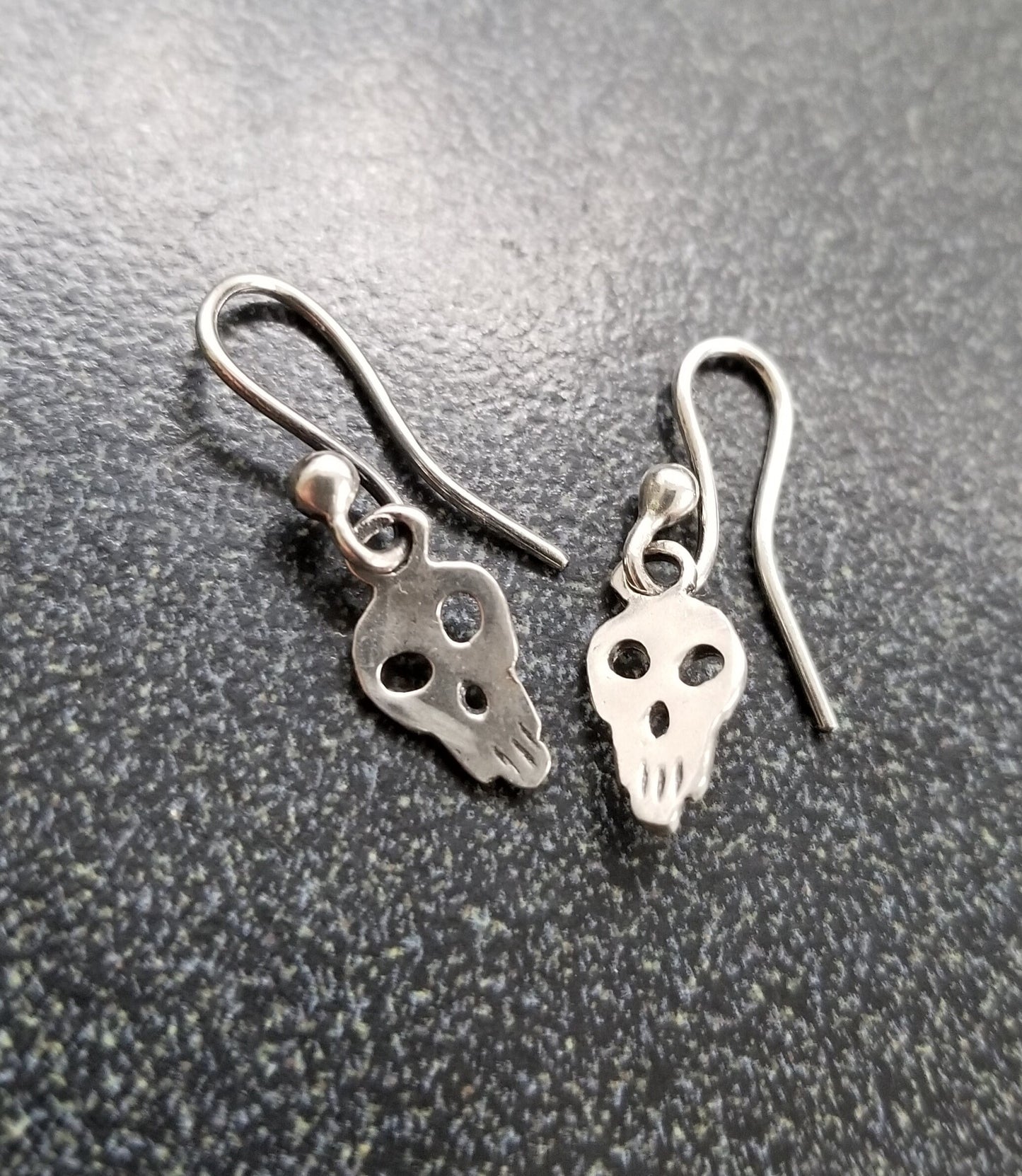 Skull Cutout Earrings Sterling Silver