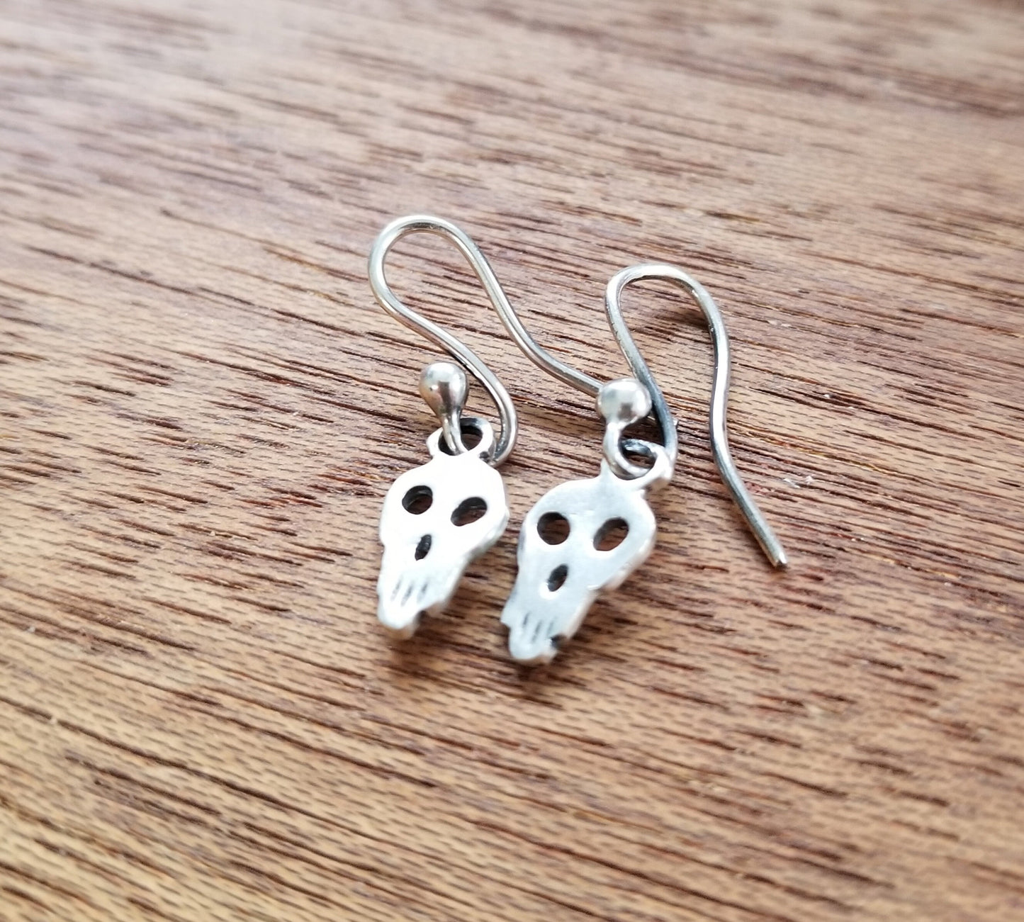 Skull Cutout Earrings Sterling Silver