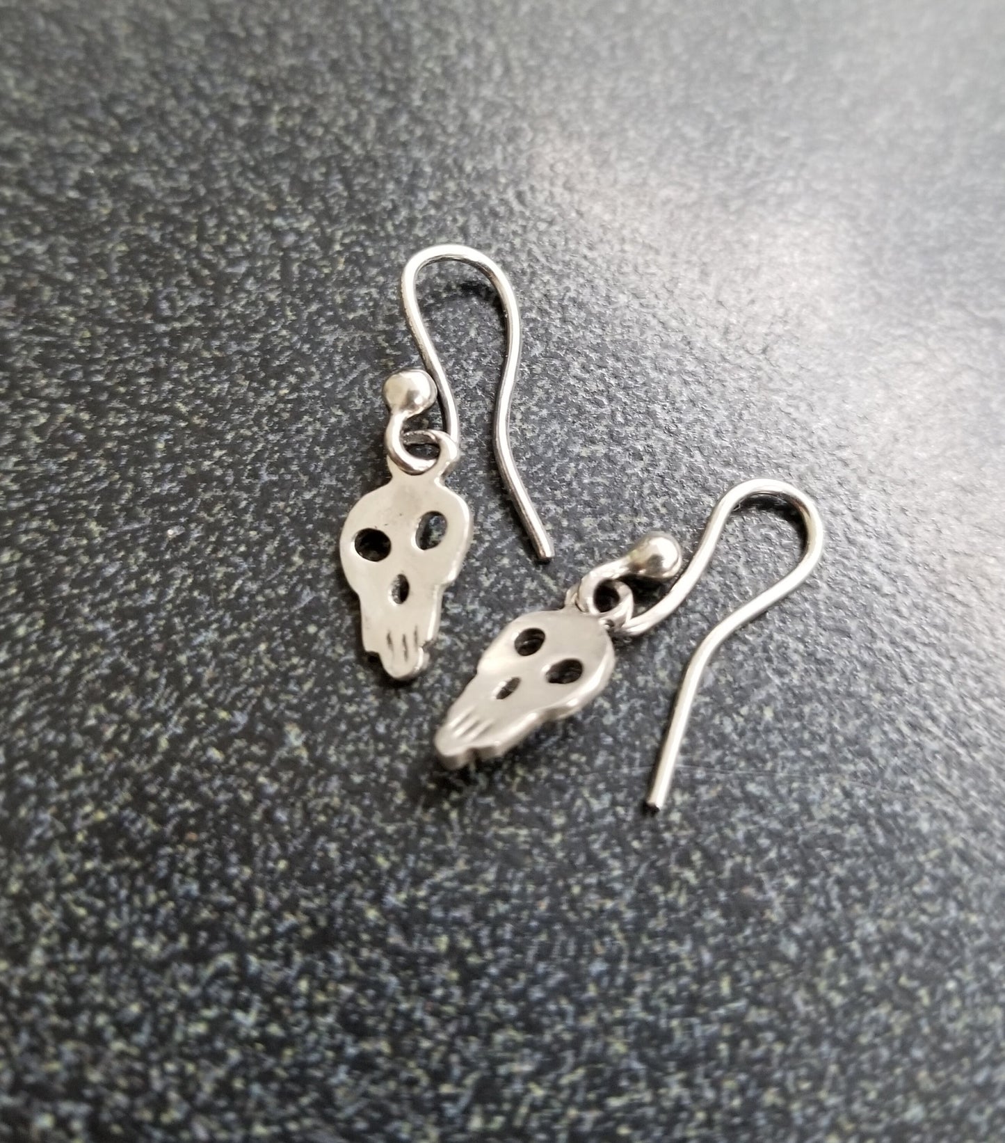 Skull Cutout Earrings Sterling Silver