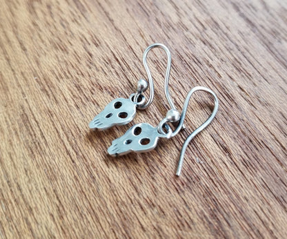 Skull Cutout Earrings Sterling Silver