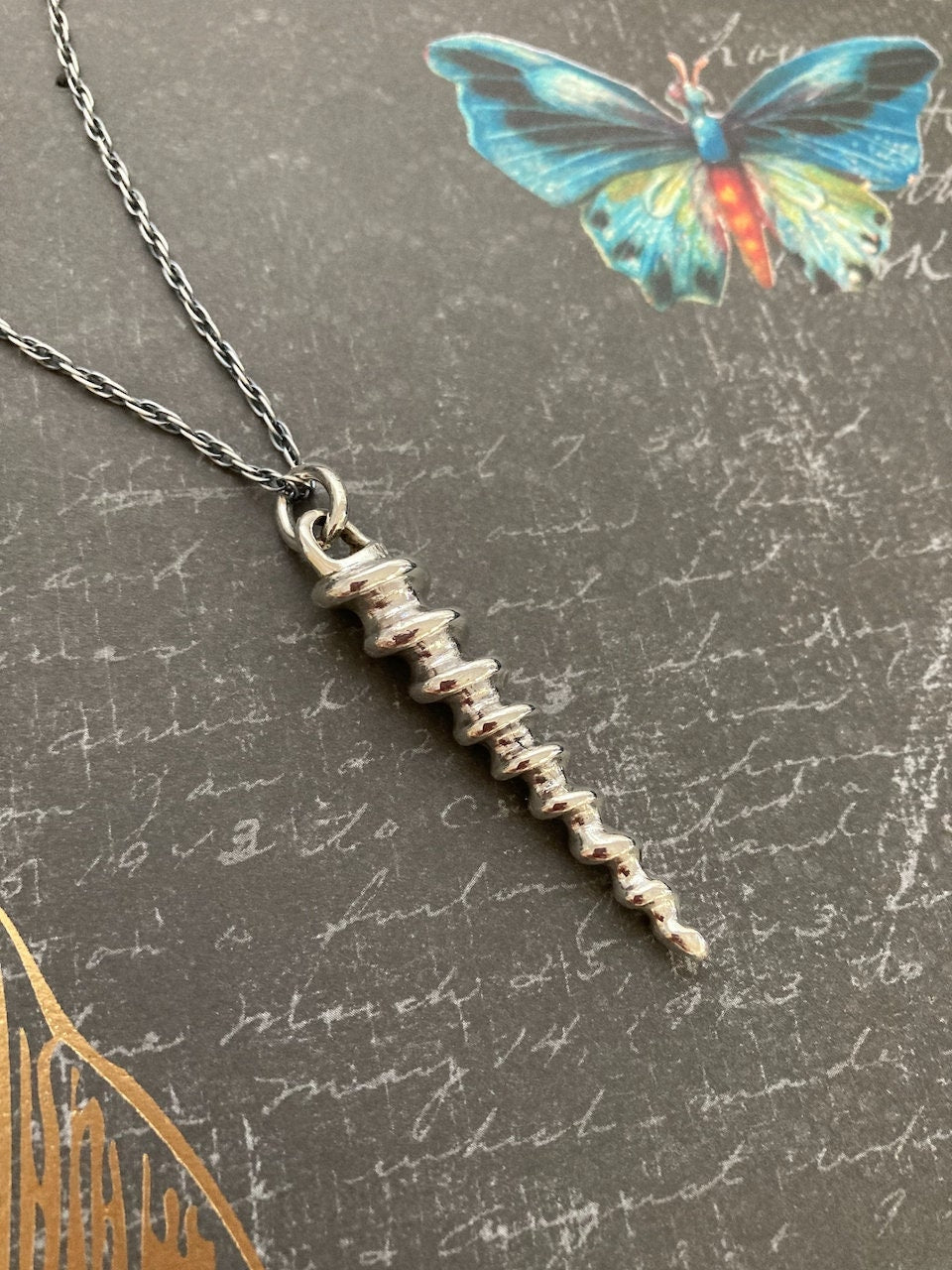 Unicorn Horn Pendant in Solid Sterling Silver