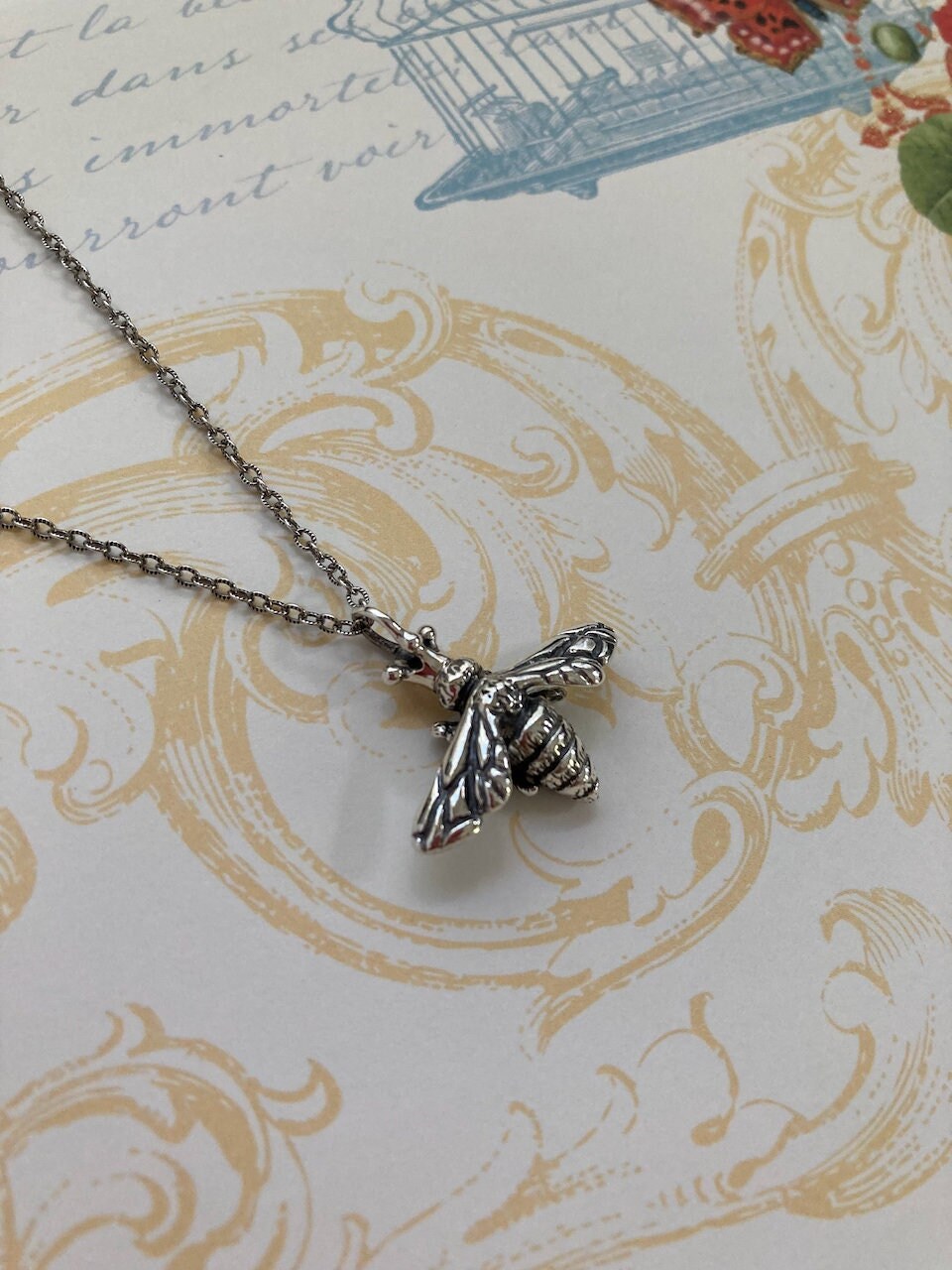 Queen Bee Pendant Sterling Silver