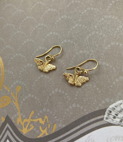 18k Gold Kamehameha Butterfly Earrings