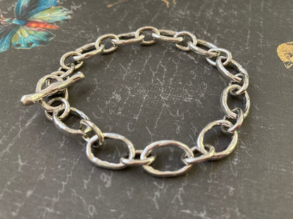 Small Oval Link Bracelet in Sterling Silver