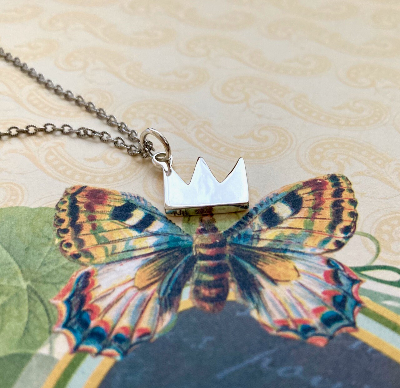 Crown - Pop Art Pendant in Sterling Silver