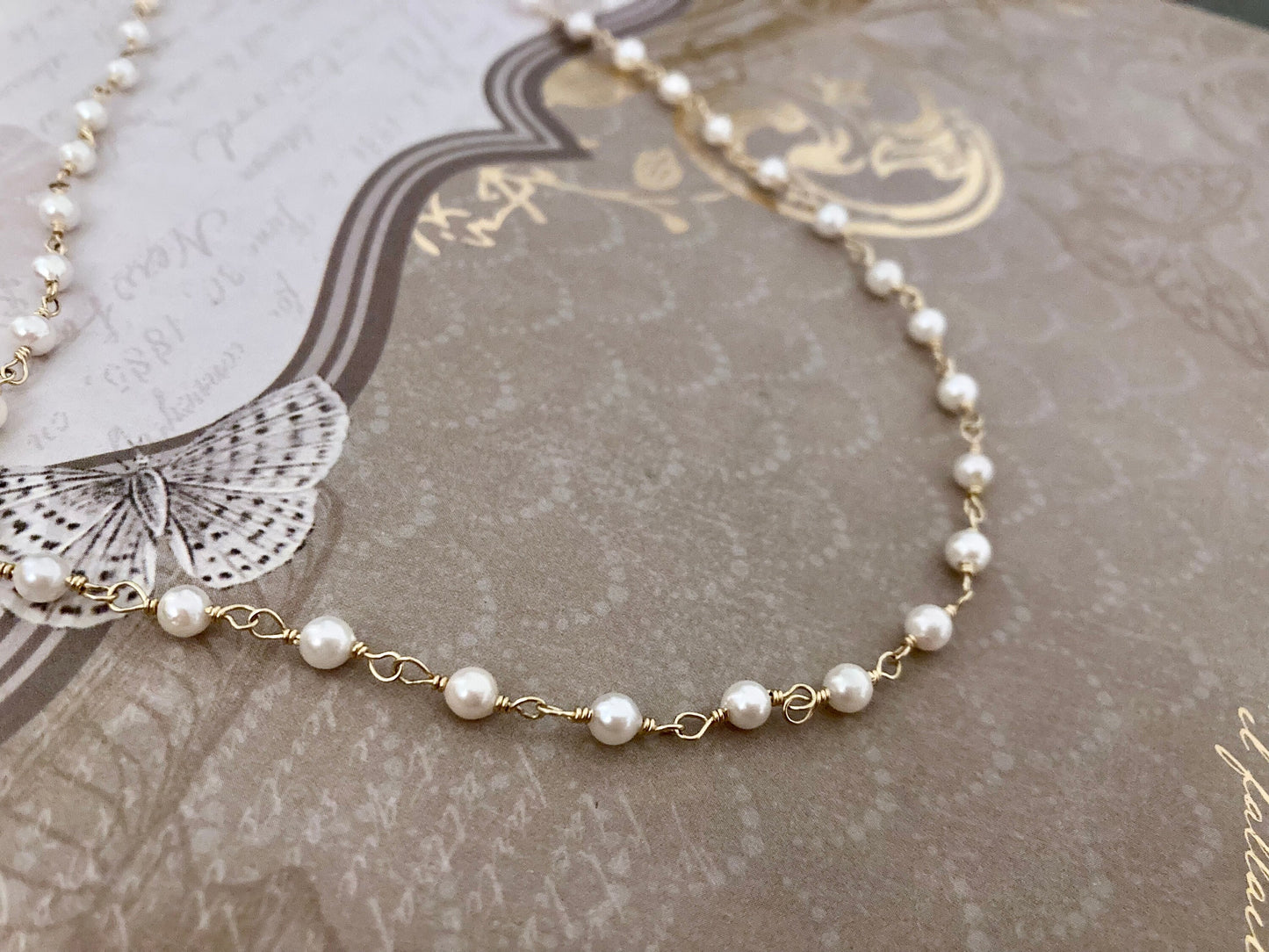 Baby Akoya Pearl Necklace 18k Gold